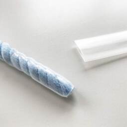 1m Schrumpfschlauch für Kordelenden - 9,5mm - transparent