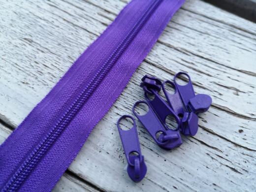 5 Zipper für Spiralreißverschluss endlos 3mm