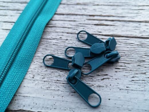 5 Zipper für Spiralreißverschluss endlos 3mm