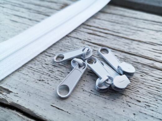 5 Zipper für Spiralreißverschluss endlos 3mm