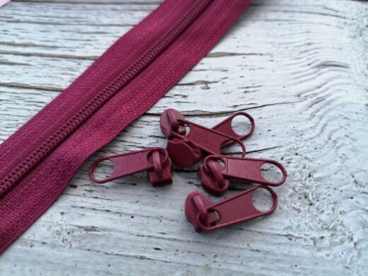 5 Zipper für Spiralreißverschluss endlos 3mm