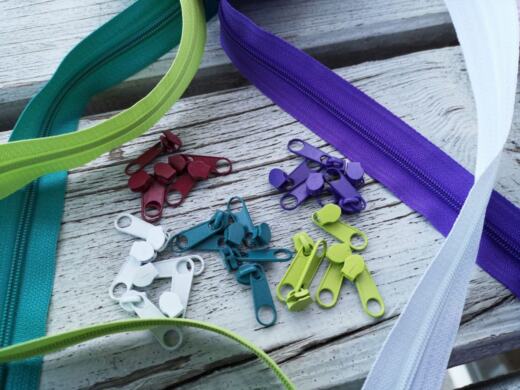 5 Zipper für Spiralreißverschluss endlos 3mm