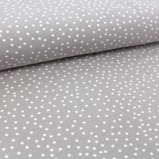 Biojersey - Stoffonkel - Dotties steingrau