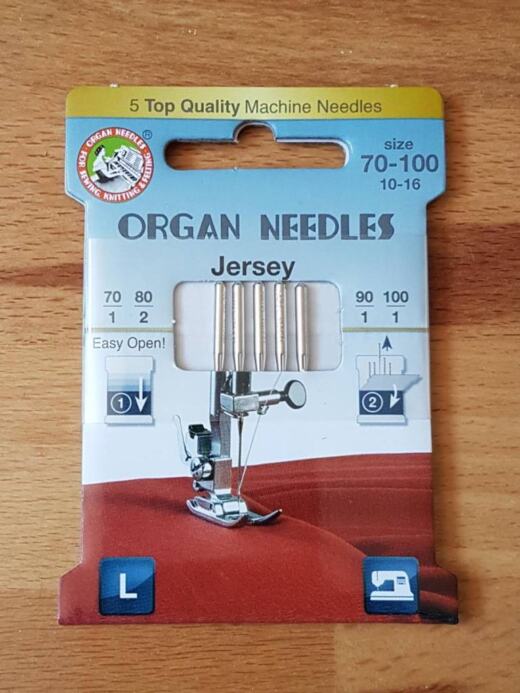 Organ Jersey Nadeln - Stärken 70-100 - 5er Packung