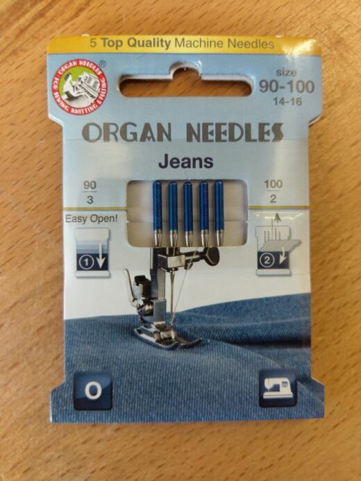 Organ Jeans Nadeln - Stärken 90-100 - 5er Packung