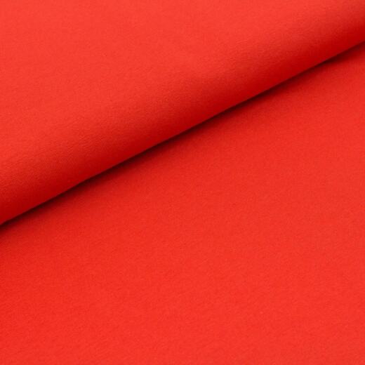 Biojersey uni - Stoffonkel - tomatenrot