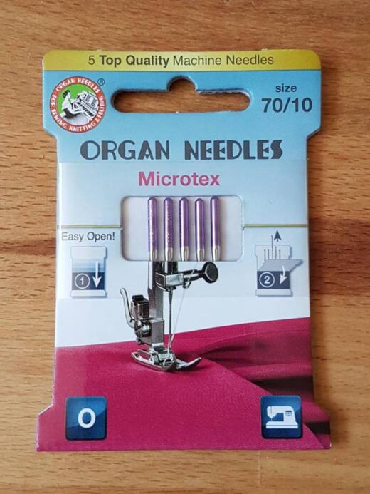 Organ Microtex Nadeln - Stärke 70/10 - 5er Packung