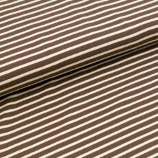 Biojersey - Stoffonkel Streifen classic - braun/beige