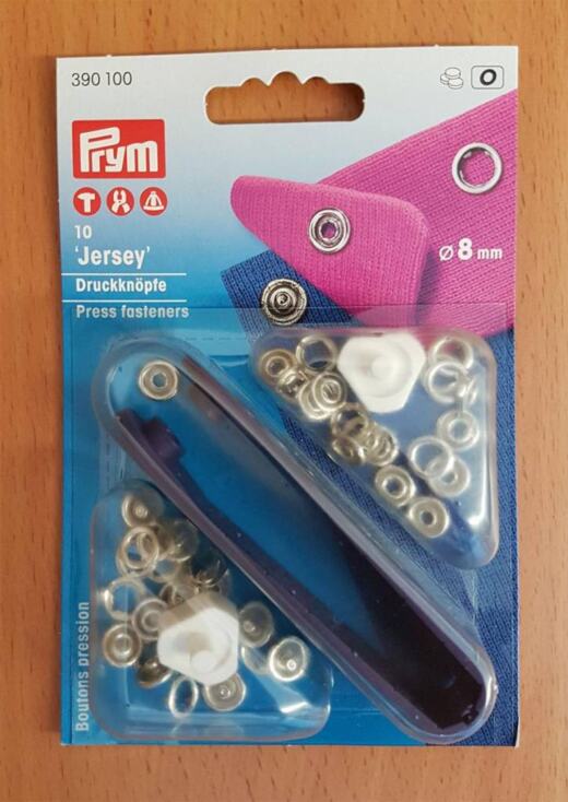 10 Prym Jersey-Druckknöpfe Ø 8mm silber (390 100)