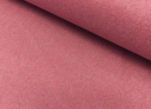 Bio Baumwollfleece - beere meliert 019