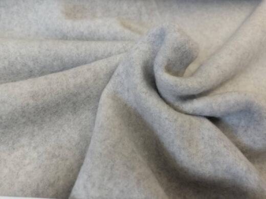 Bio Baumwollfleece - hellgrau meliert 065