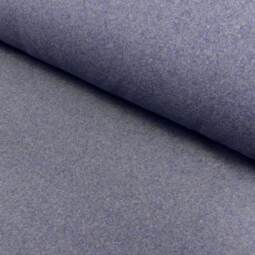 Bio Baumwollfleece - jeansblau meliert 007