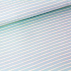 Biojersey - Stoffonkel Streifen classic - hellblau/vanille