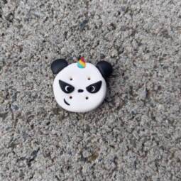 Ein Dekoknopf - Ninja Panda (handmade/Unikat)