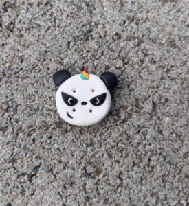 Ein Dekoknopf - Ninja Panda (handmade/Unikat)