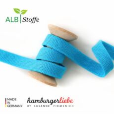 Bio Flachkordel 2cm - Albstoffe - Cord me türkis (A16)