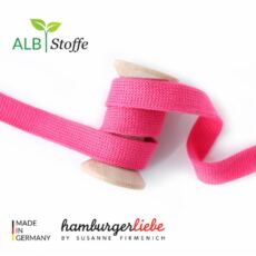 Bio Flachkordel 2cm - Albstoffe - Cord me ortensio (pink A55)