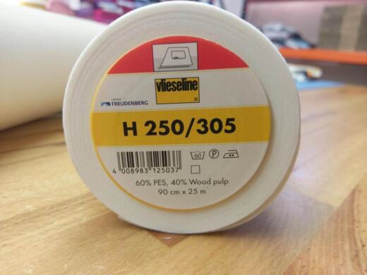 0,5 Meter Vlieseline® H250 (Bügeleinlage) - weiß