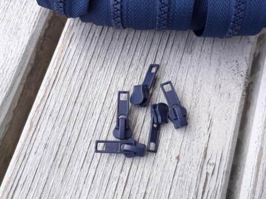 5 Zipper für Krampenreißverschluss endlos 5mm - verschiedene Farben