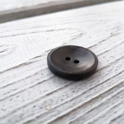 Ein Ebenholzknopf (geschüsselt, Schliffrand) - dunkelbraun (Ø 25mm) – Bild 2