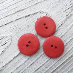 Ein Bio Echt Steinnussknopf (vegan, ST 661) - rot (Ø 23mm)