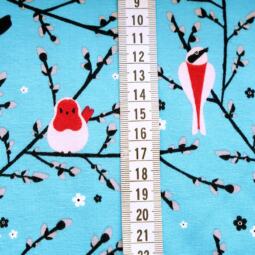 Biojersey - Stoffonkel - Hello Spring blau – Bild 5