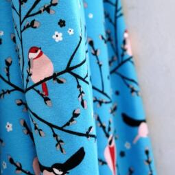 Biojersey - Stoffonkel - Hello Spring blau – Bild 2