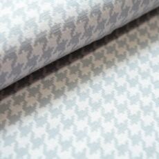 Bio Kuscheljacquard - Stoffonkel - Hahnentritt - grau/weiß