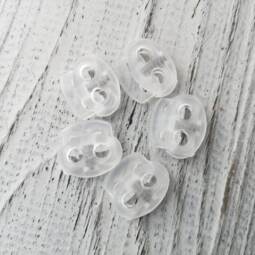 2 Kordelstopper "Mini" - durchsichtig