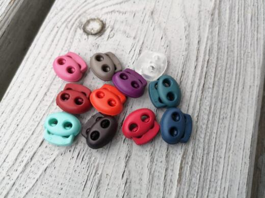 2 Kordelstopper "Mini" - verschiedene Farben