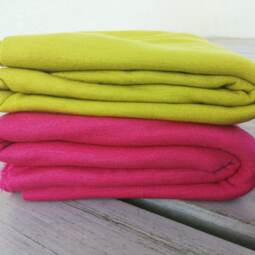 Wolle/Seide Biojersey uni - himbeerpink – Bild 4
