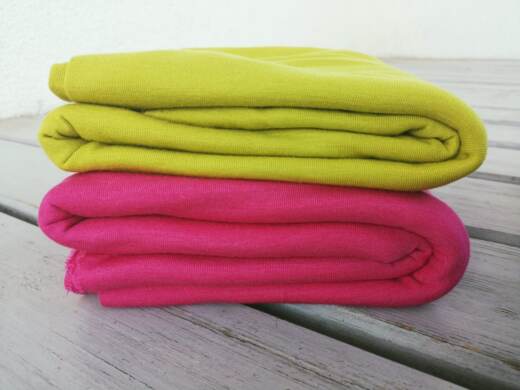 Wolle/Seide Biojersey uni - himbeerpink