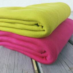 Wolle/Seide Biojersey uni - himbeerpink – Bild 3