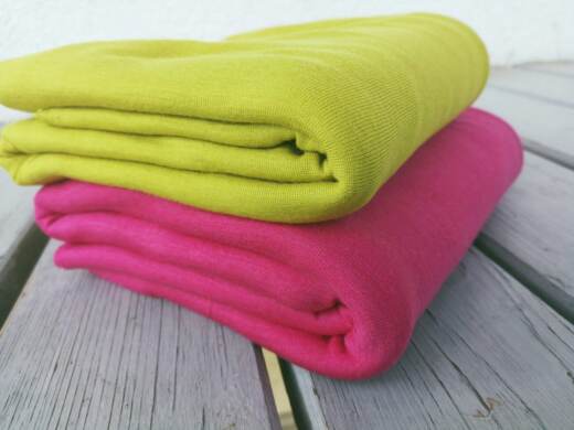 Wolle/Seide Biojersey uni - himbeerpink
