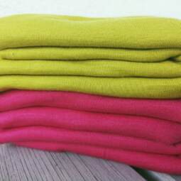 Wolle/Seide Biojersey uni - himbeerpink – Bild 2