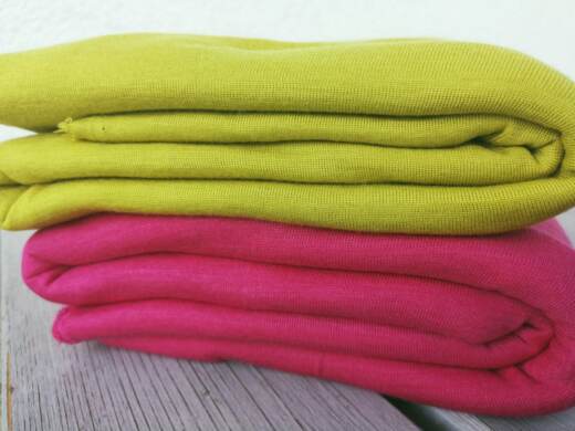 Wolle/Seide Biojersey uni - himbeerpink