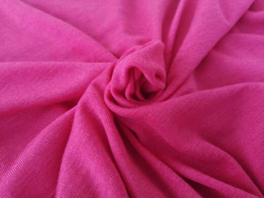 Wolle/Seide Biojersey uni - himbeerpink