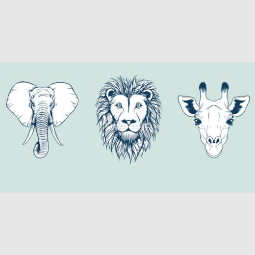 Biojersey - Stoffonkel - Safari (Panel 60cm)