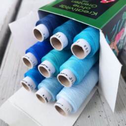 Alterfil Nähgarn S120 - 9 x 200m Farbbox - Tigerlilly blau, blue, bleu