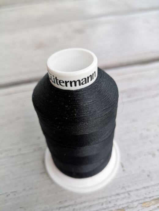 1.000m Gütermann Bulky-Lock 80 Bauschgarn - schwarz 000
