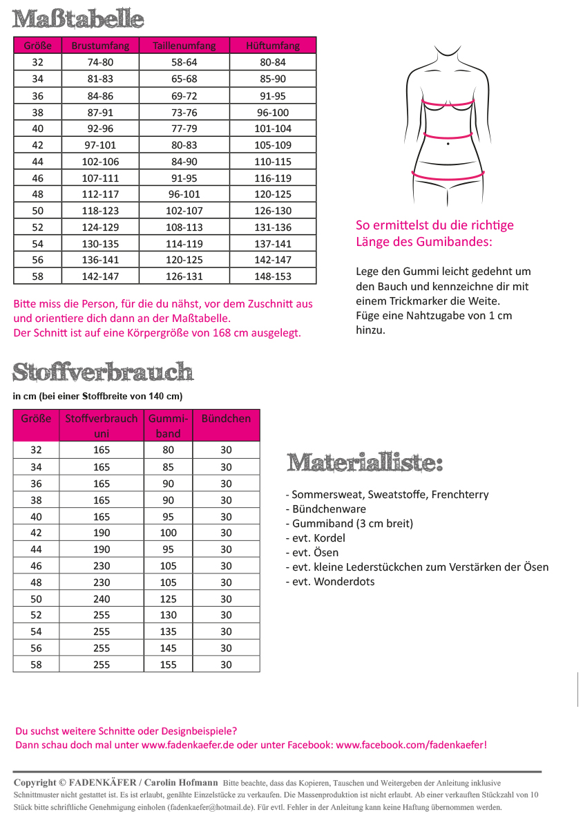 Maßtabelle-und-Stoffverbrauch-Jogginghose-Damen