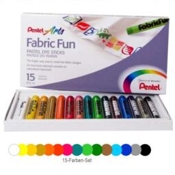 Pentel - Fabric Fun Stoffmalkreide (säurefrei) 15 Farben