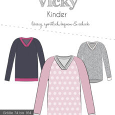 Papierschnittmuster Fadenkäfer - Pullover Vicky für Kinder