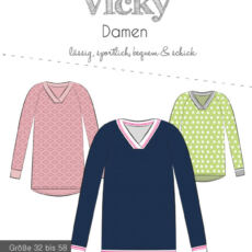Papierschnittmuster Fadenkäfer - Pullover Vicky für Damen