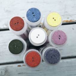 Ein Knopf aus recycelter Baumwolle - verschiedene Farben (Ø 25mm) – Bild 1