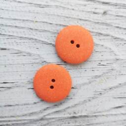 Ein Recycling Knopf (Ø 23mm) - orange