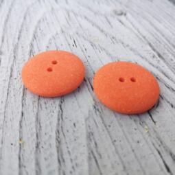 Ein Recycling Knopf (Ø 23mm) - orange – Bild 2