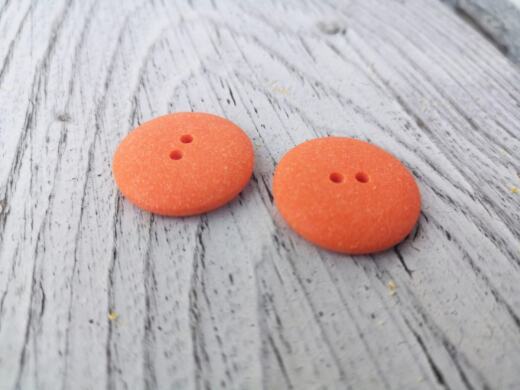 Ein Recycling Knopf (Ø 23mm) - orange