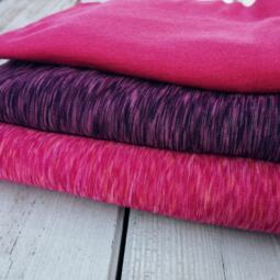 Wolle/Seide Biojersey - purple/lila meliert – Bild 3
