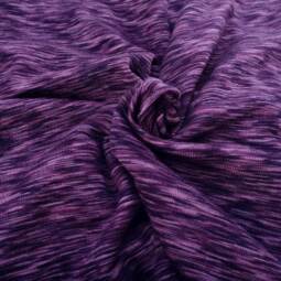 Wolle/Seide Biojersey - purple/lila meliert